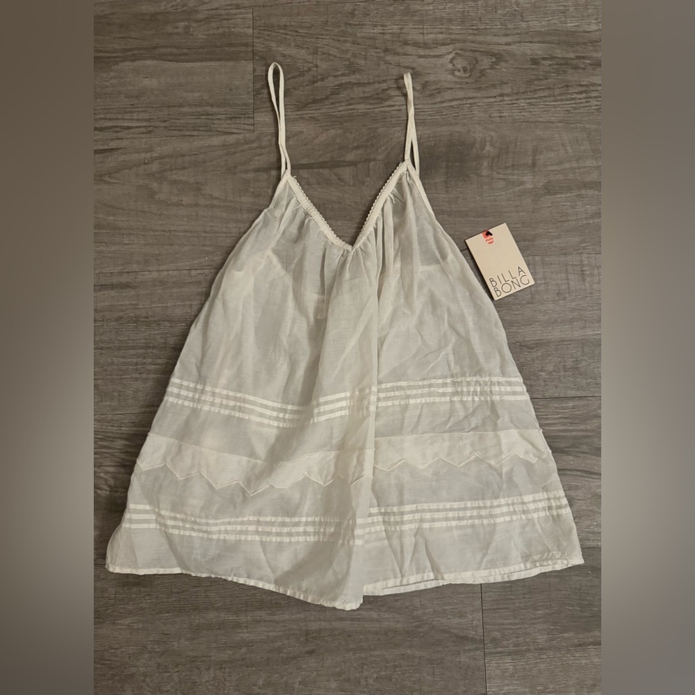 NWT Billabong Cream Cotton Top Size S